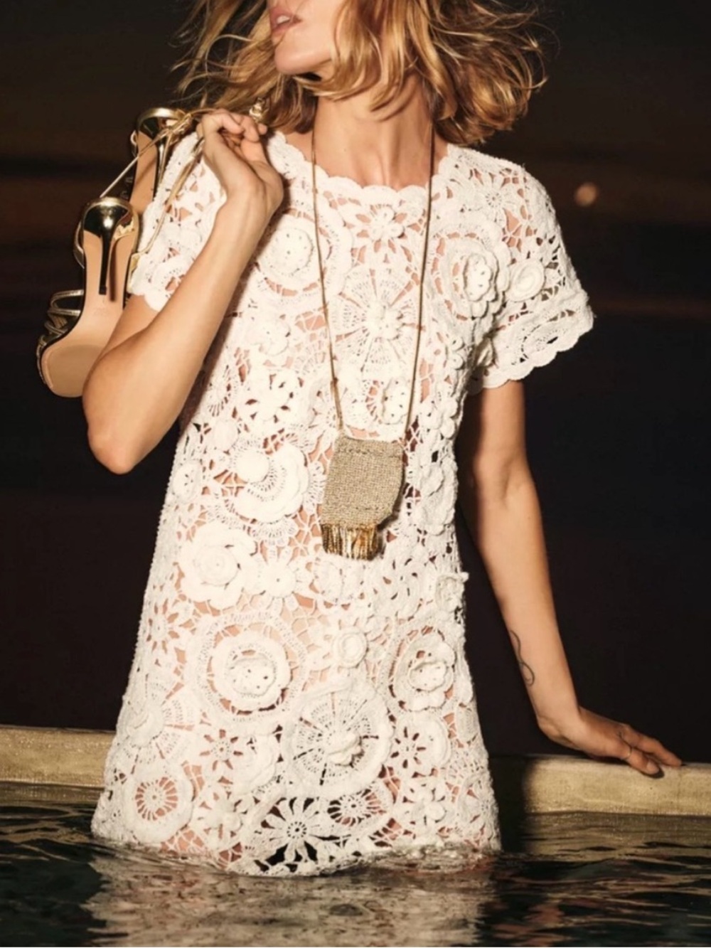 Zara Woman Collection Crochet Dress
